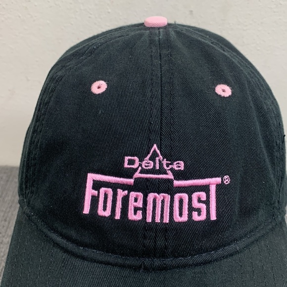 Delta Foremost Baseball Hat Womens OSFM Black Pink Shine in '09 Triangle Sport - Picture 3 of 13